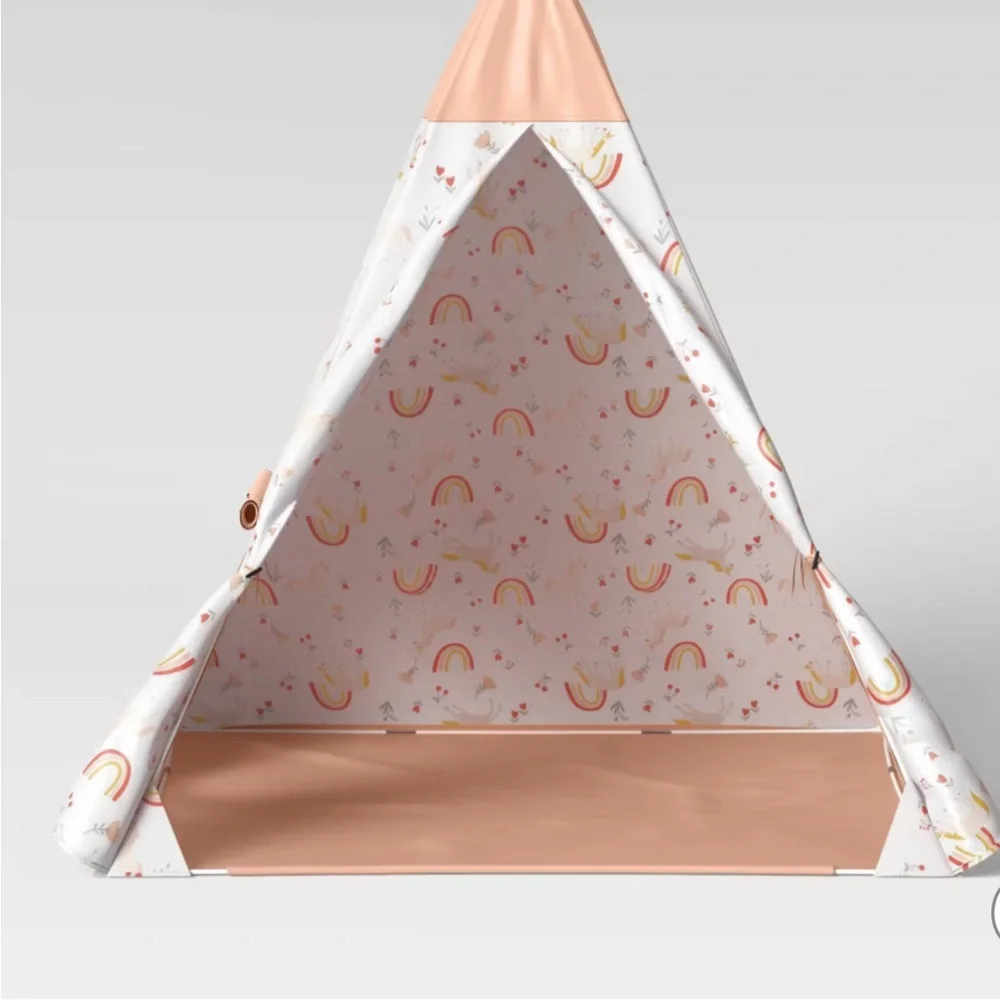 Kids Pillowfort Play Tent with Rainbow and Unicorn Design - Picture 5 of 14